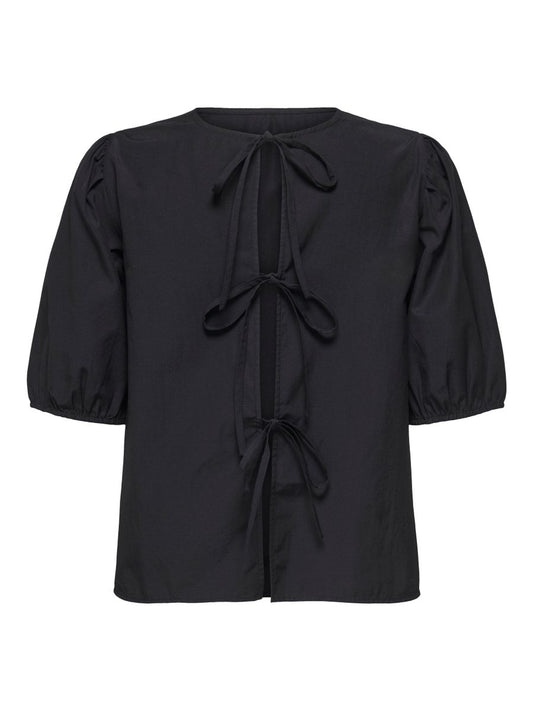 ONLJENNA S/S TIE 2-WAY TOP WVN NOOS