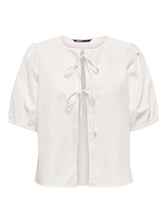 ONLJENNA S/S TIE 2-WAY TOP WVN NOOS