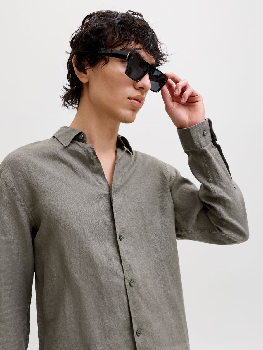 JPRBLALAWRENCE LINEN LS SHIRT SN