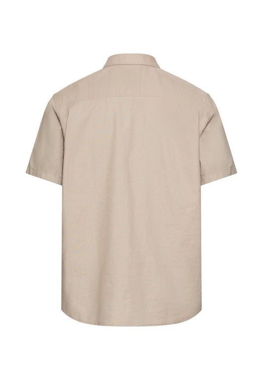 Kurzarmhemd aus Leinenmix