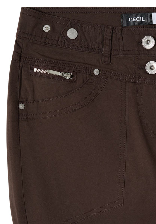 3/4 Mid Waist Casual Fit Hose mit Turn Up