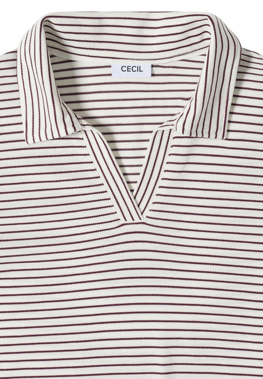 Kurzarm Poloshirt mit Streifen