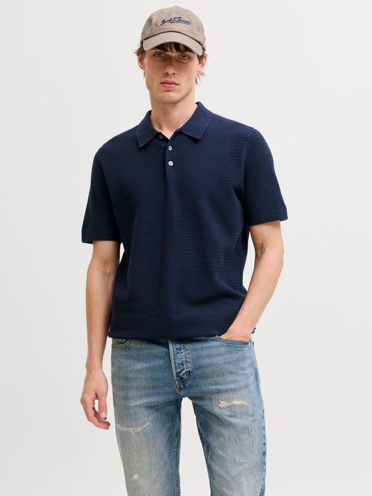 JPRBLURILEY KNIT POLO SS SN