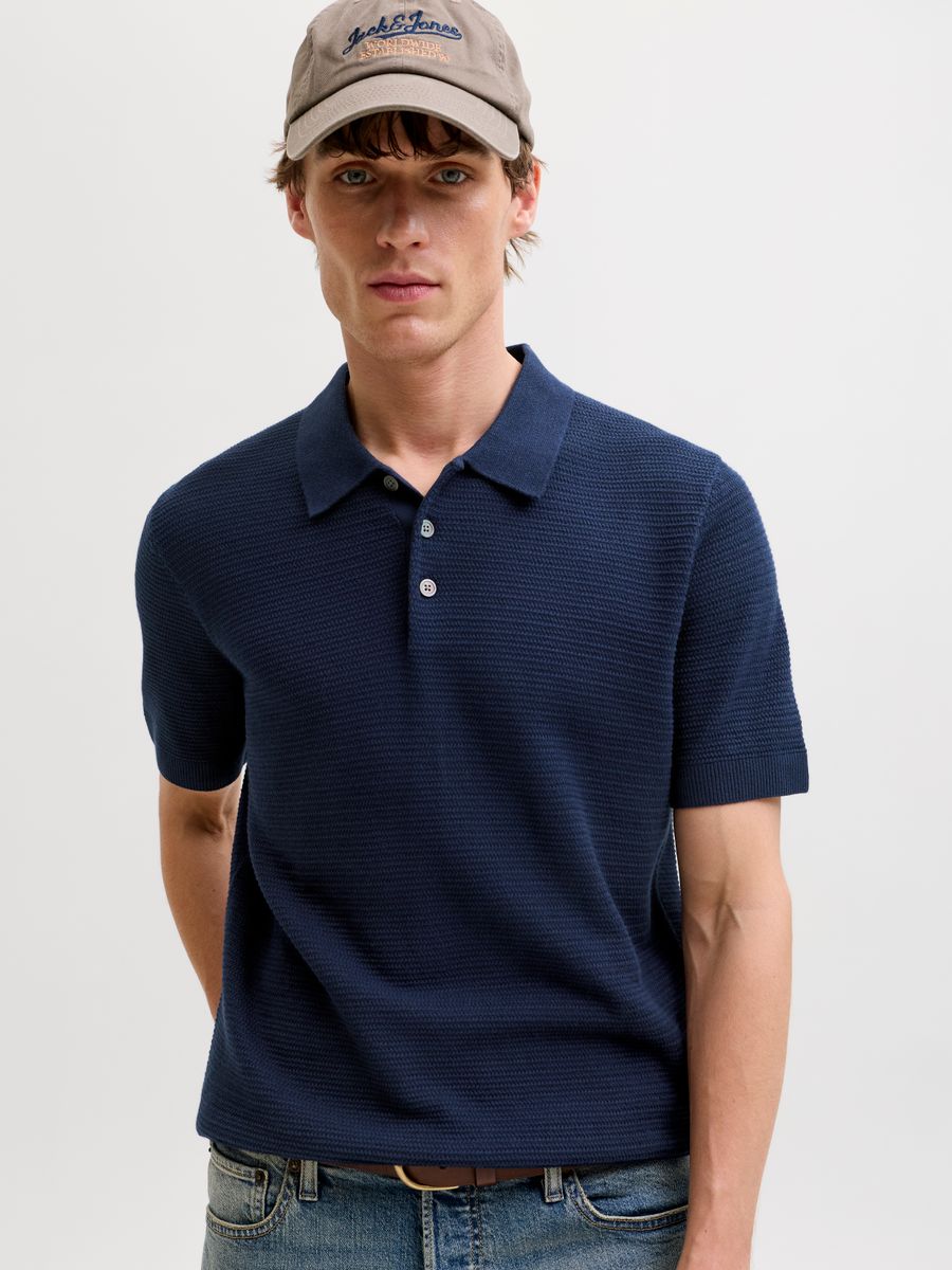 JPRBLURILEY KNIT POLO SS SN