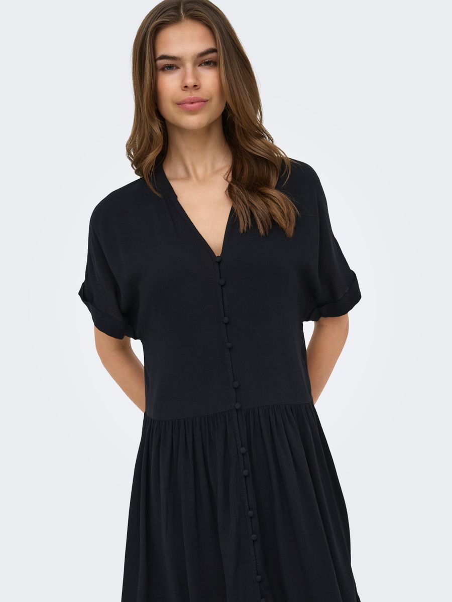 ONLSAGA BRISTOL S/S BUTTON DRESS WVN