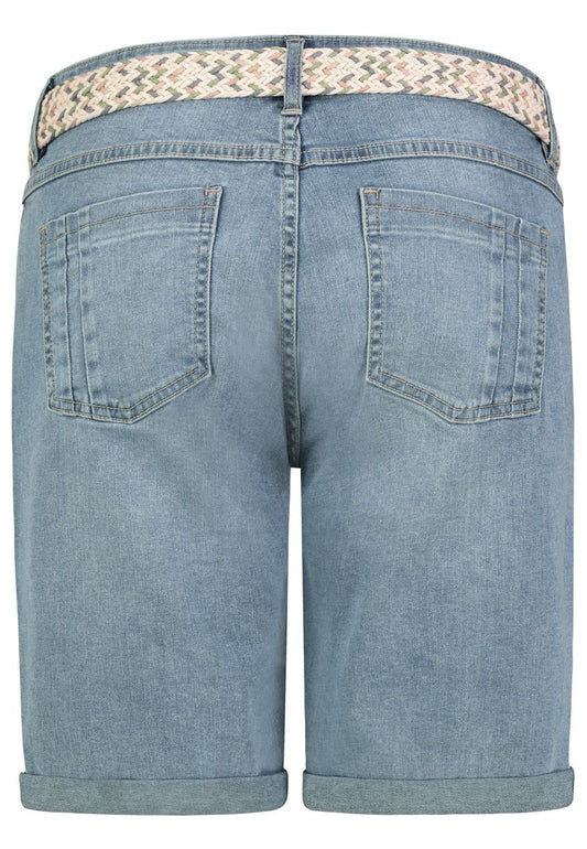 DOB Denim bermuda,5-pocket, Gürtel,