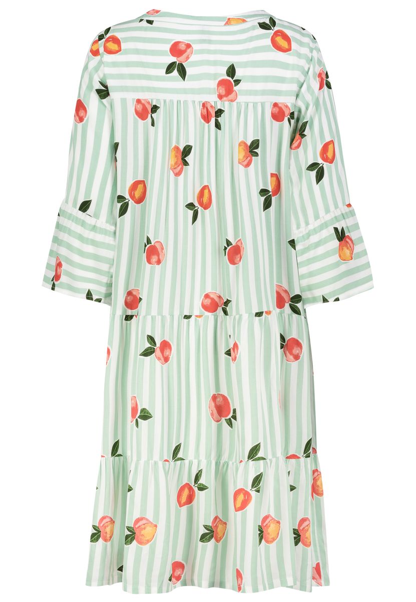 Kleid mit Volants,midi,3/4 Ärmel mi