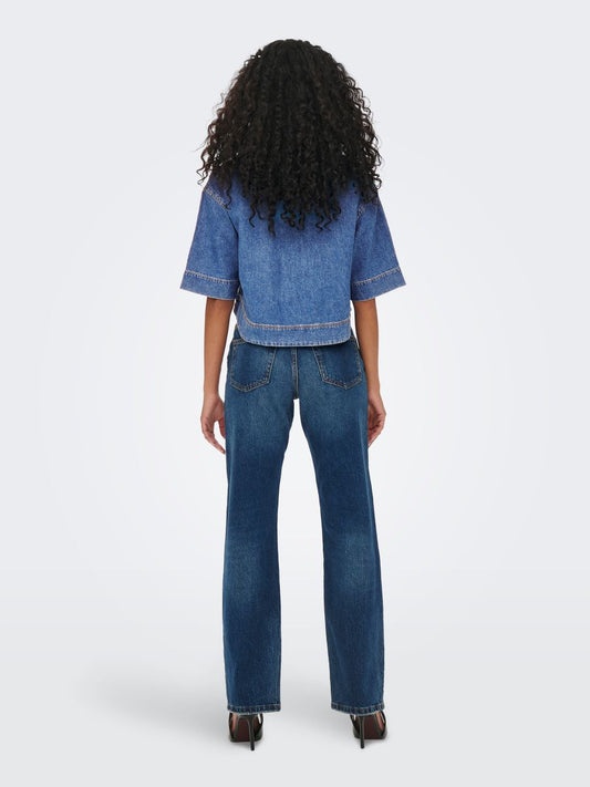 ONLCLEO LIFE SS CROP DNM SHIRT PIM NOOS
