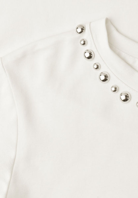 T-Shirt mit Rundhals und dekorativen Details