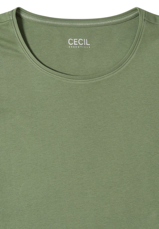 Basic T-Shirt mit Rundhals in Unifarbe