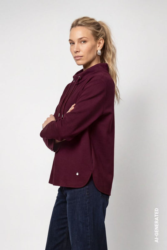 Sweatshirt mit Stehkragen