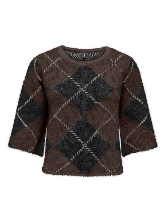 ONLNOEME SS PATTERN O-NECK KNT