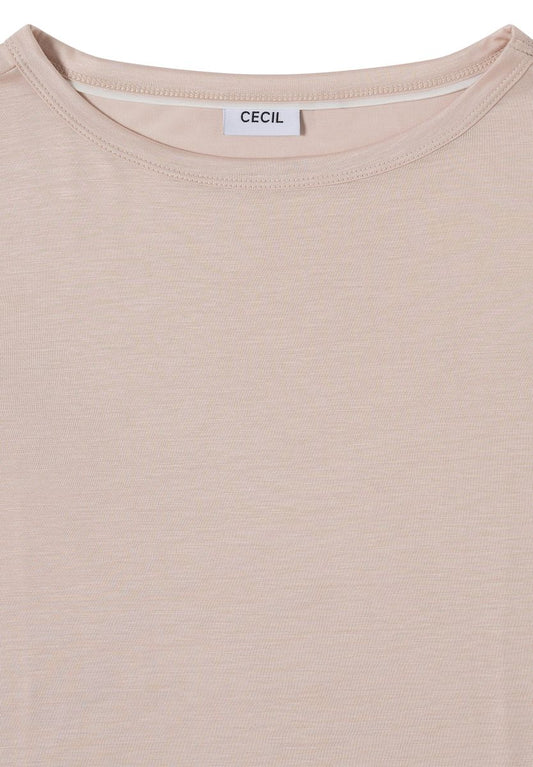 Langarm Shirt in Unifarbe mit Boat Neck