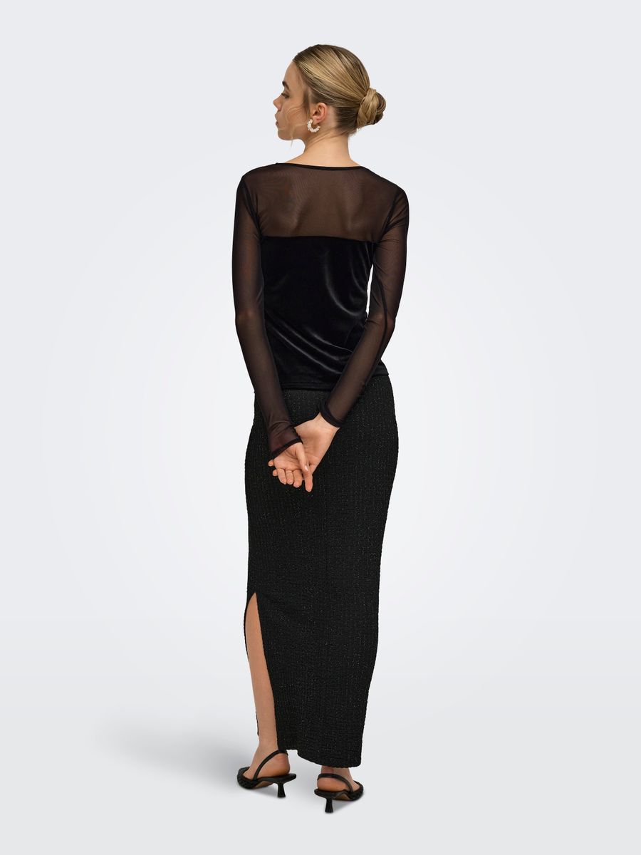ONLSMOOTH L/S MESH MIX TOP BOX JRS