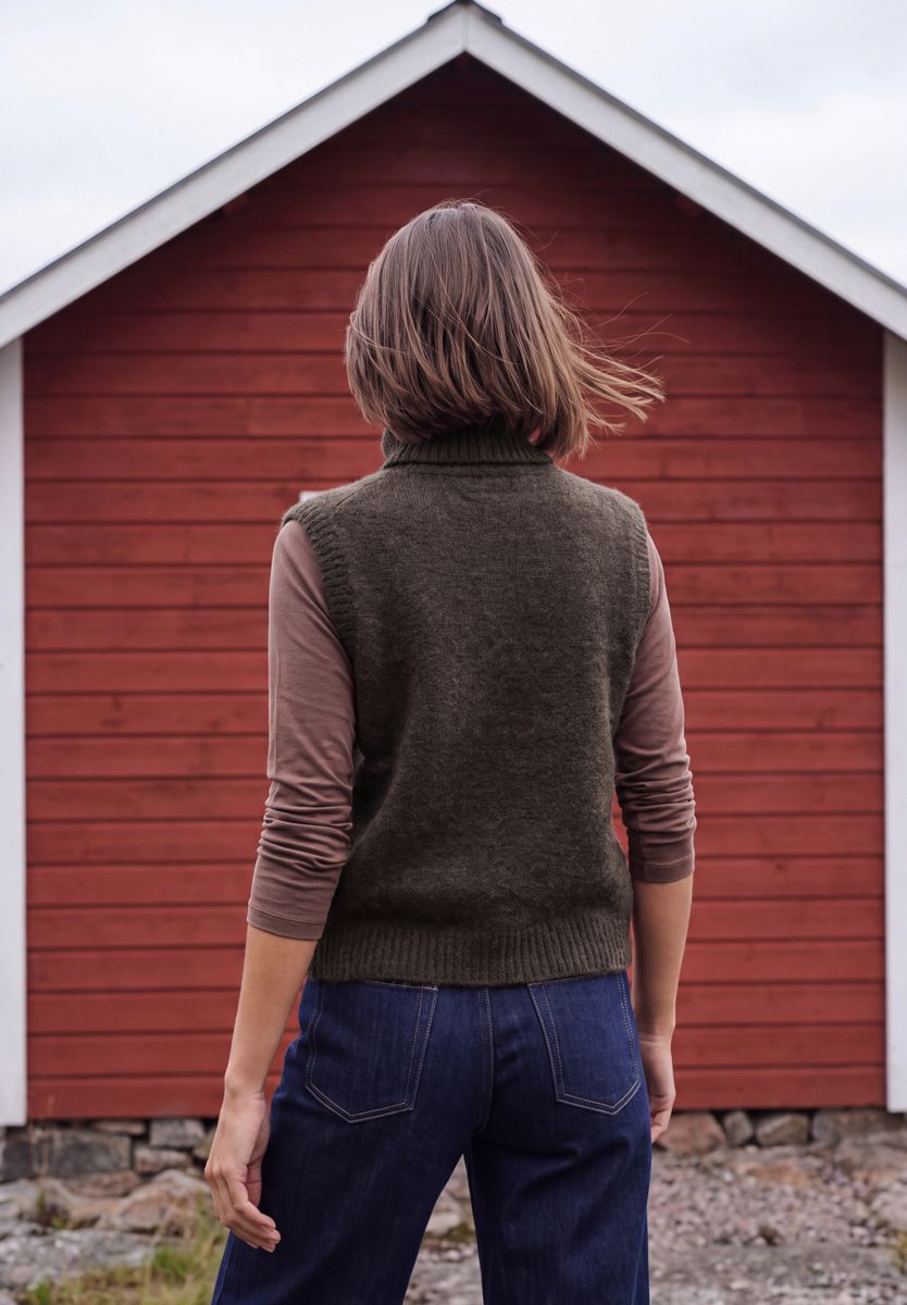 Pullunder mit Kragen und Argyle-Muster