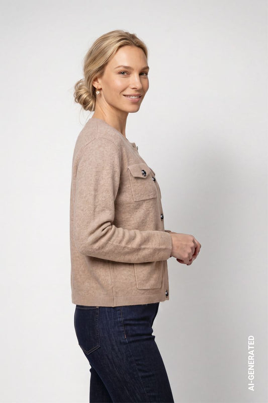 Strickjacke mit Seitentaschen