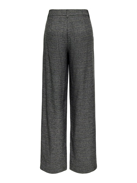 ONLSILJA HW PLEAT WIDE CHECK PANT TLR