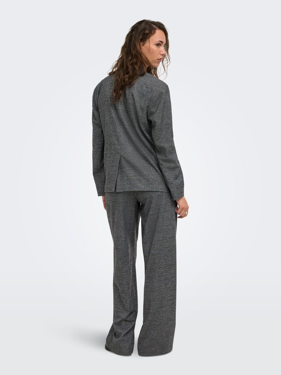 ONLSILJA HW PLEAT WIDE CHECK PANT TLR