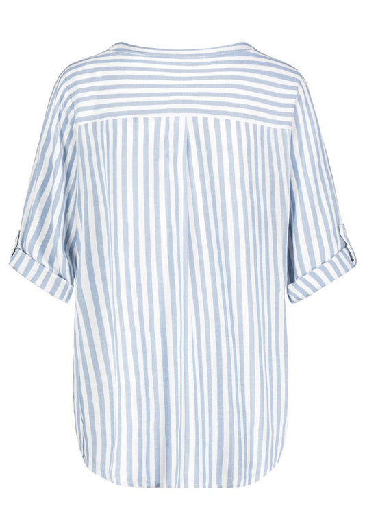 DOB Bluse, AOP, 3/4 arm, Stegkragen