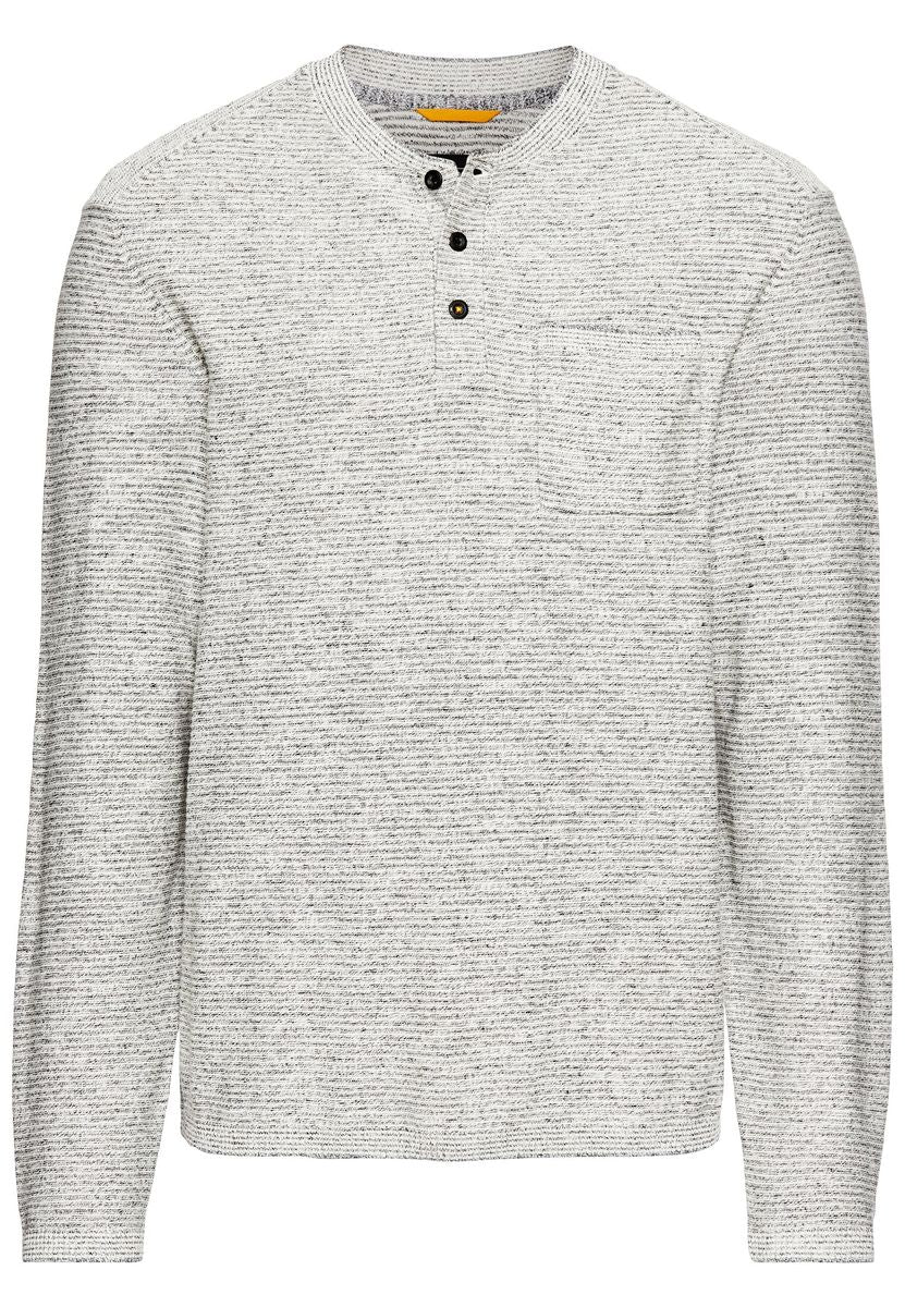 Henley Langarmshirt aus einem Baumwollmix