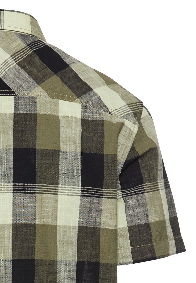 Kariertes Kurzarmhemd aus reiner Baumwolle