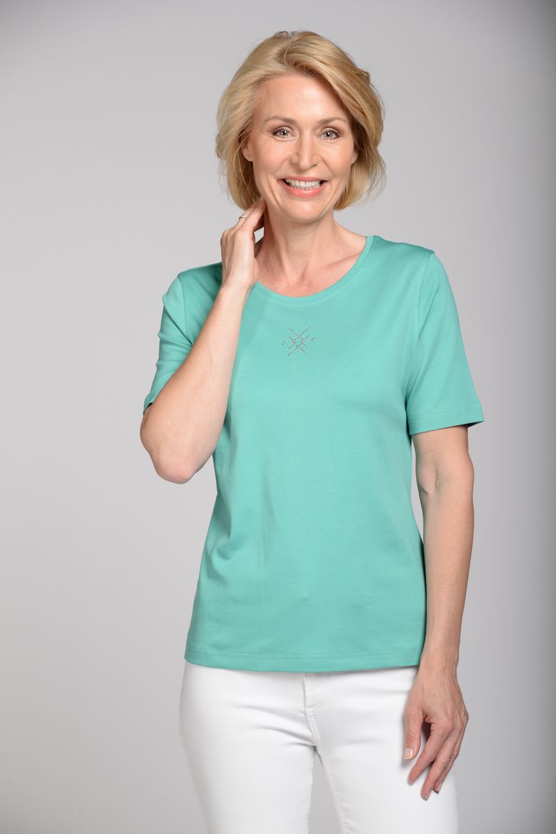 Rdh.-Shirt, 1/2 Arm, Steinchen