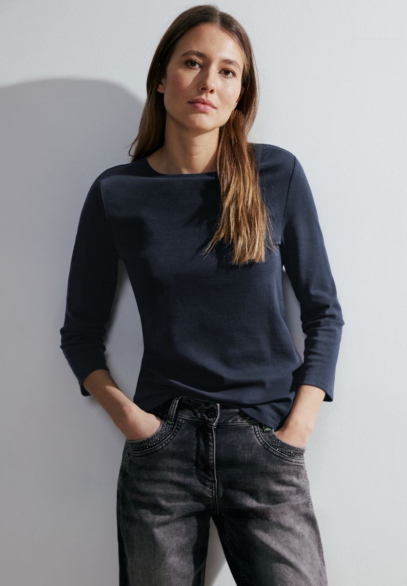 Basic Shirt in Unifarbe