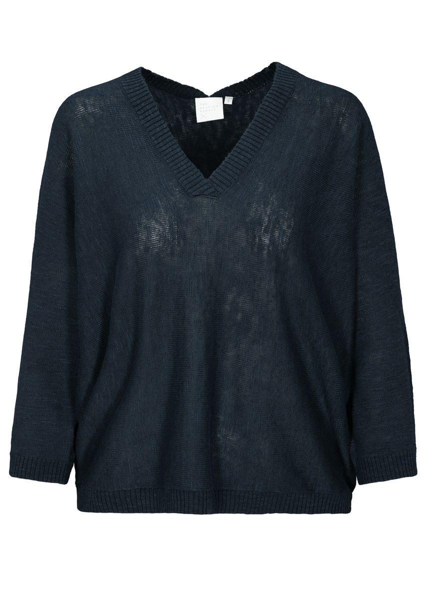 Linen V-Neck knitted