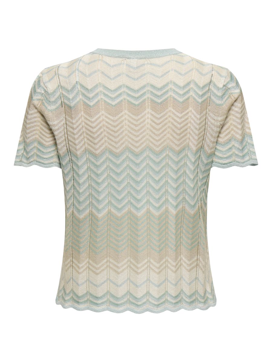 ONLALVIRA LIFE SS GLITTER O-NECK KNT