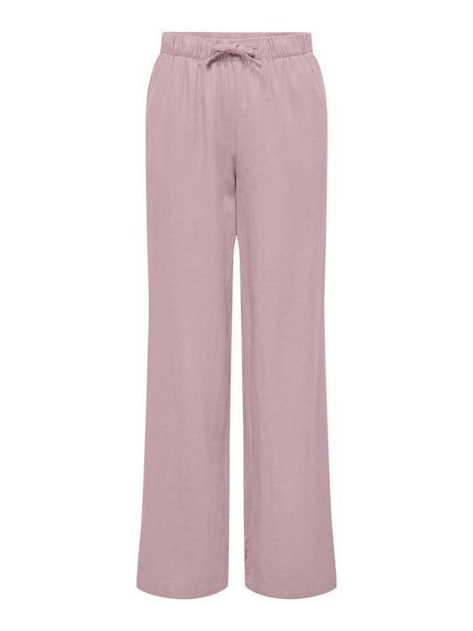ONLCARO MW LINEN BL PULL-UP PANT CC PNT