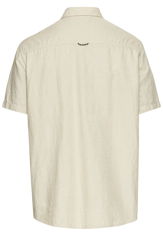 Kurzarmhemd aus einem Baumwoll-Leinenmix