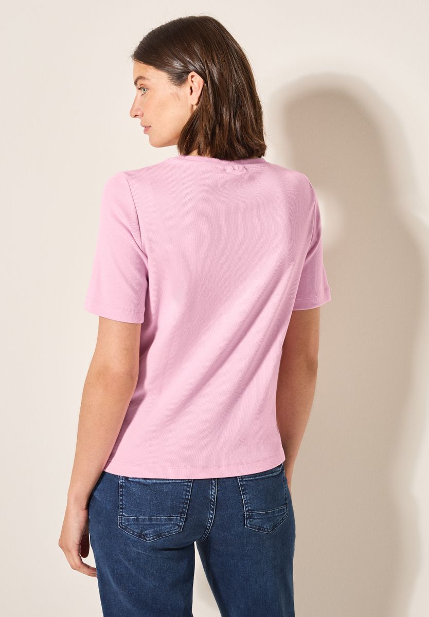 Basic Rippstruktur T-Shirt