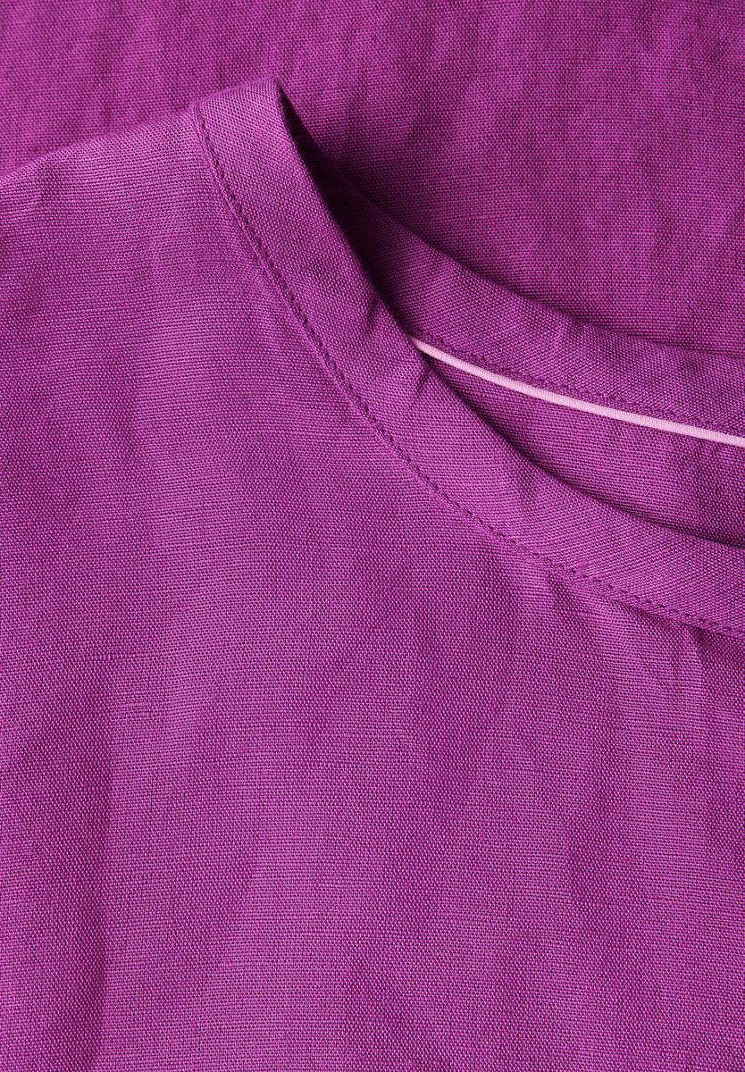 Leinenmix Bluse mit Knoten