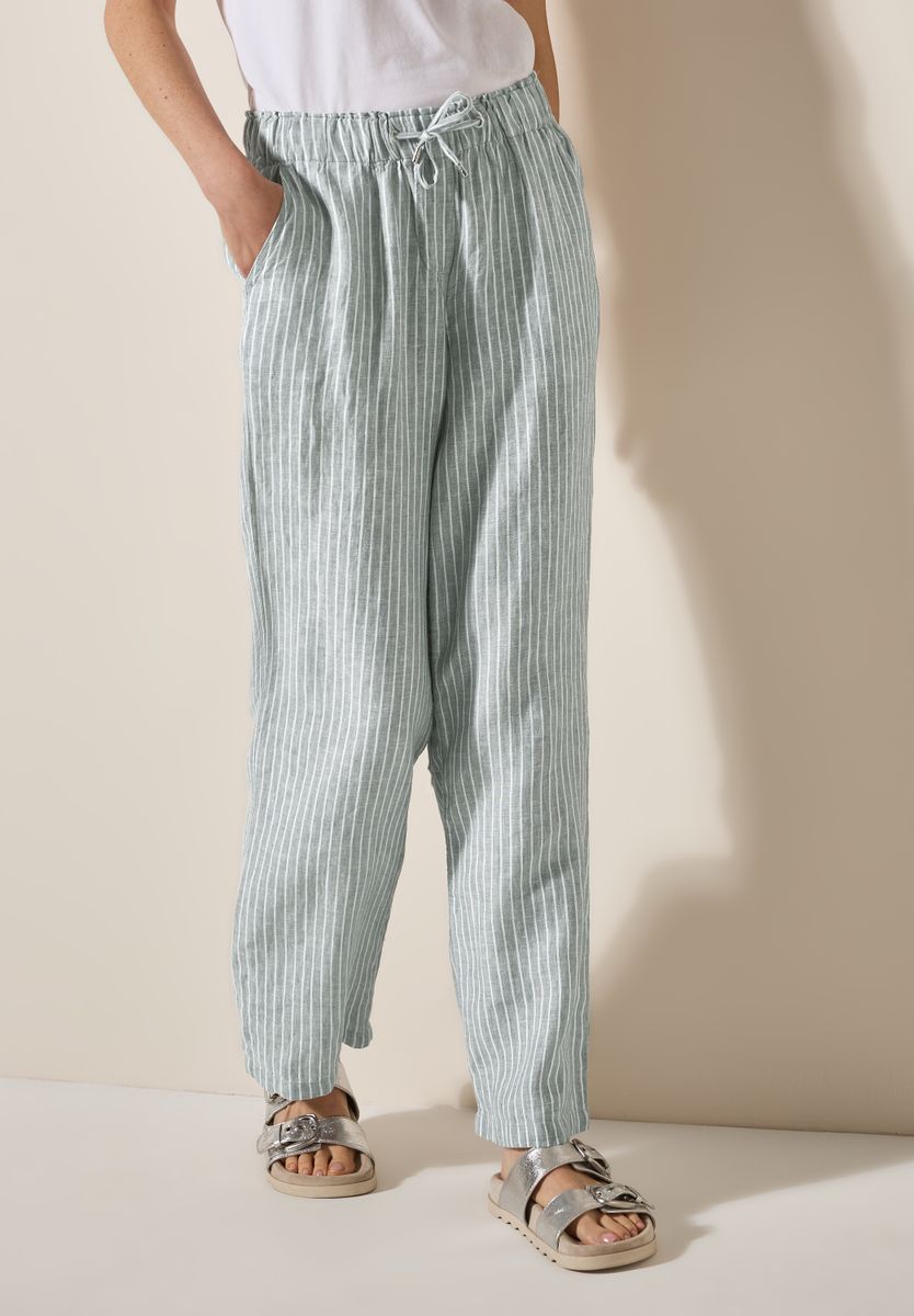 Wide Leg Leinenhose