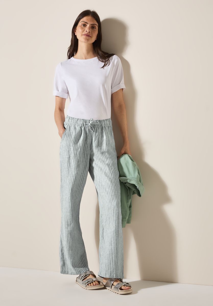 Wide Leg Leinenhose