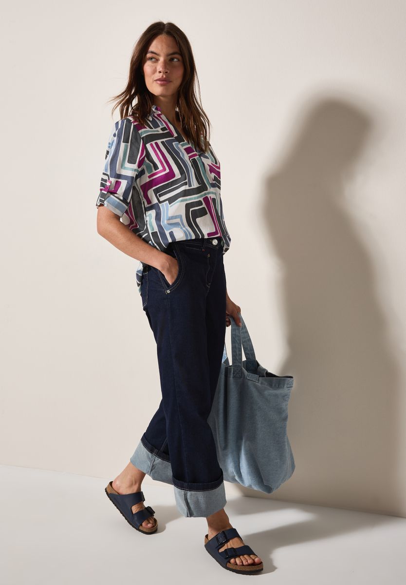 Gemusterte Bluse