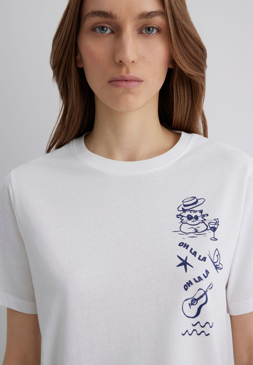 BEACH PRINTED T-SHIRT