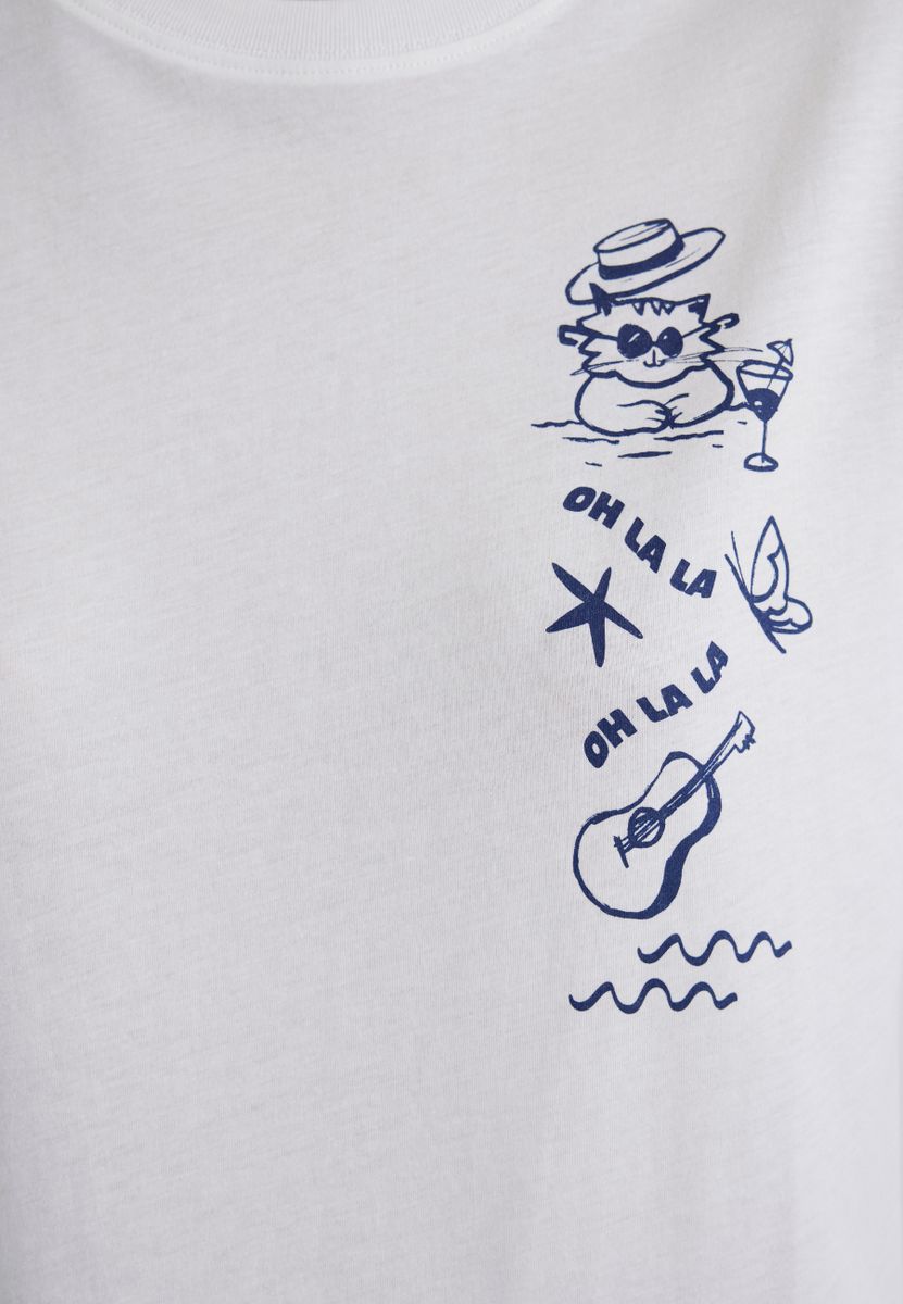 BEACH PRINTED T-SHIRT