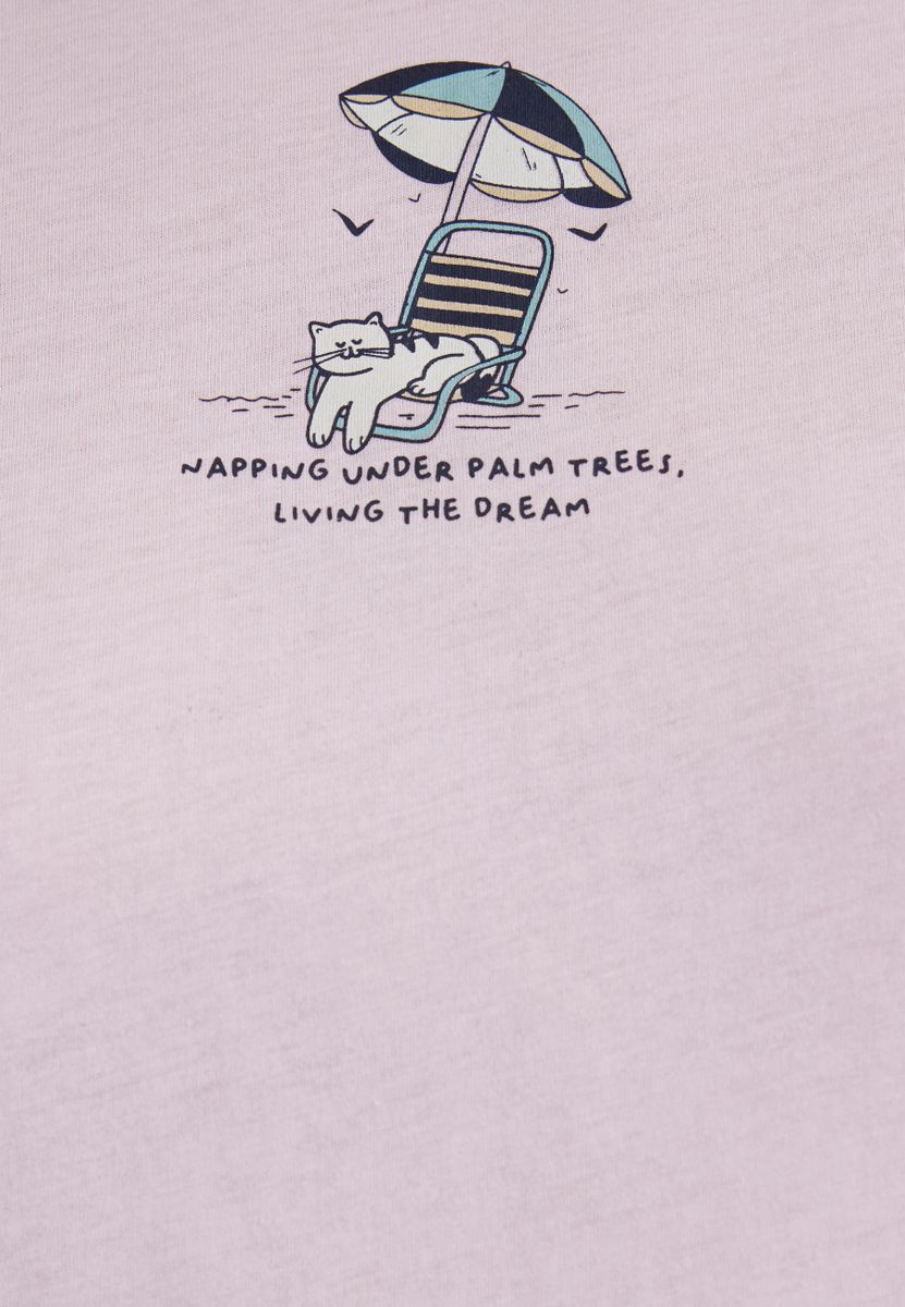 BEACH PRINTED T-SHIRT