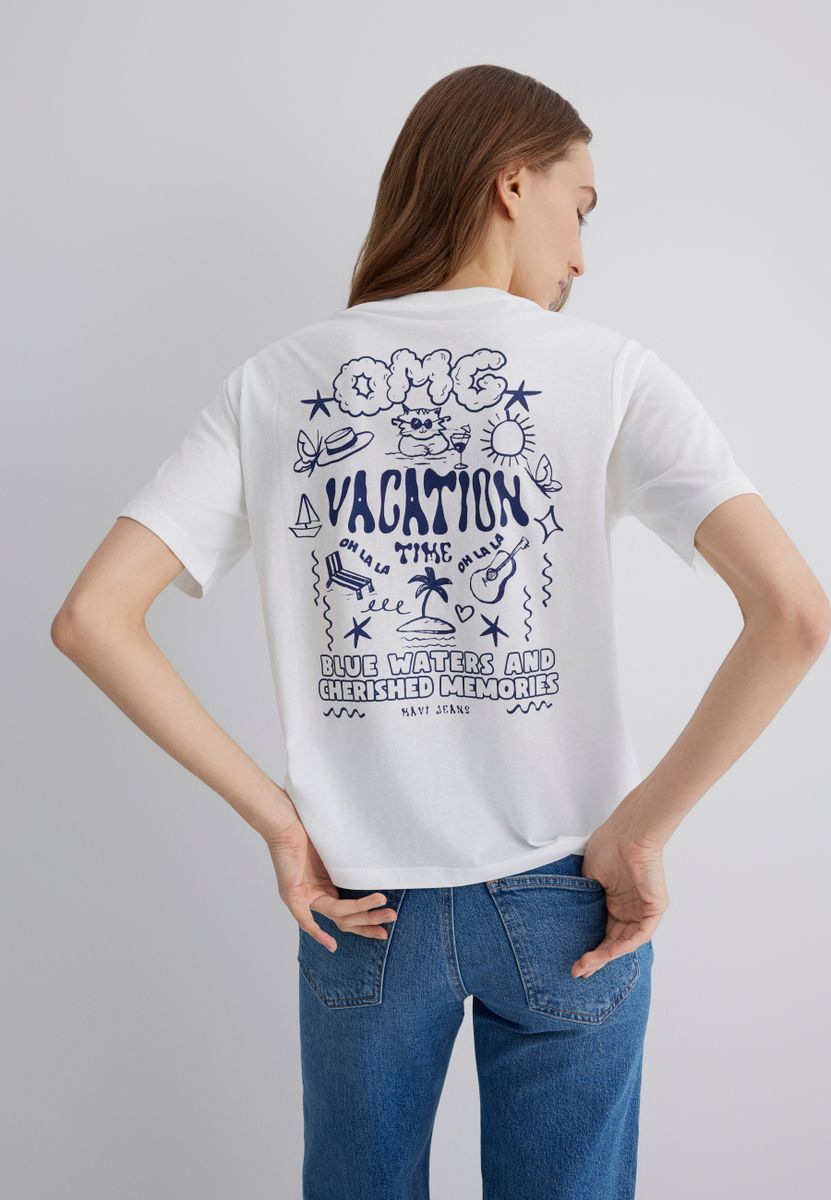 BEACH PRINTED T-SHIRT