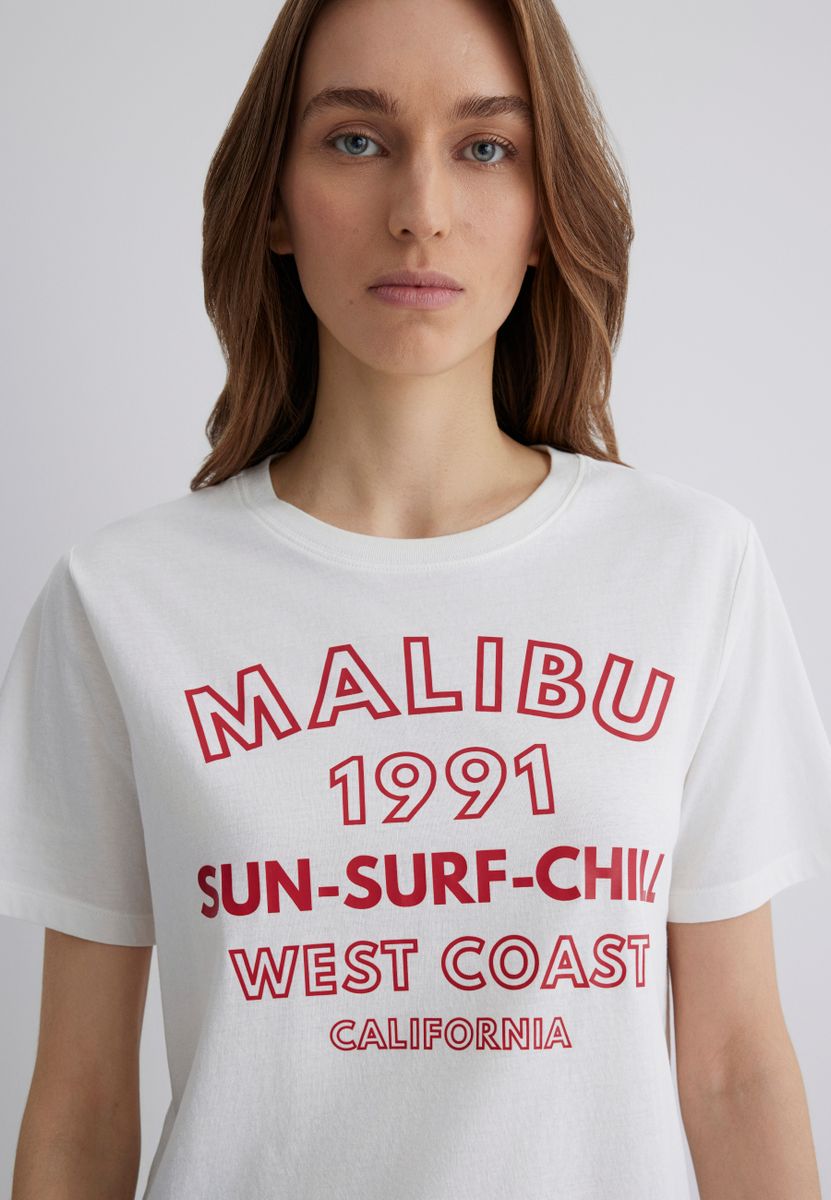SLOGAN PRINTED GRAPHIC T-SHIRT