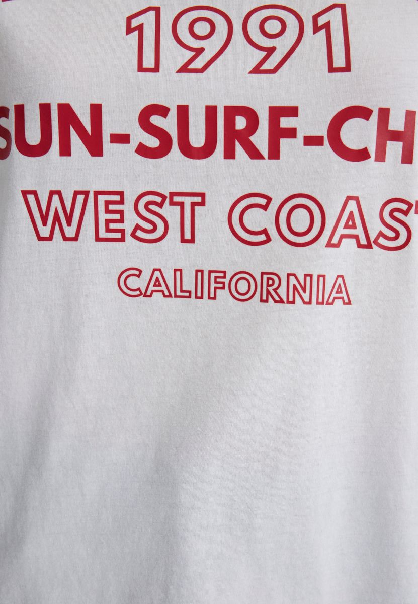 SLOGAN PRINTED GRAPHIC T-SHIRT