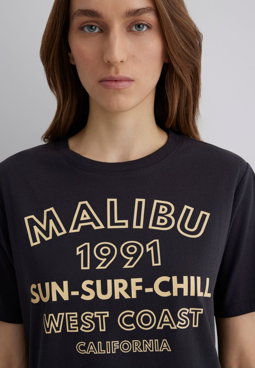 SLOGAN PRINTED GRAPHIC T-SHIRT