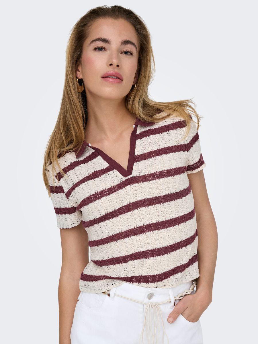 ONLHALIA S/S COLLAR TOP BOX JRS