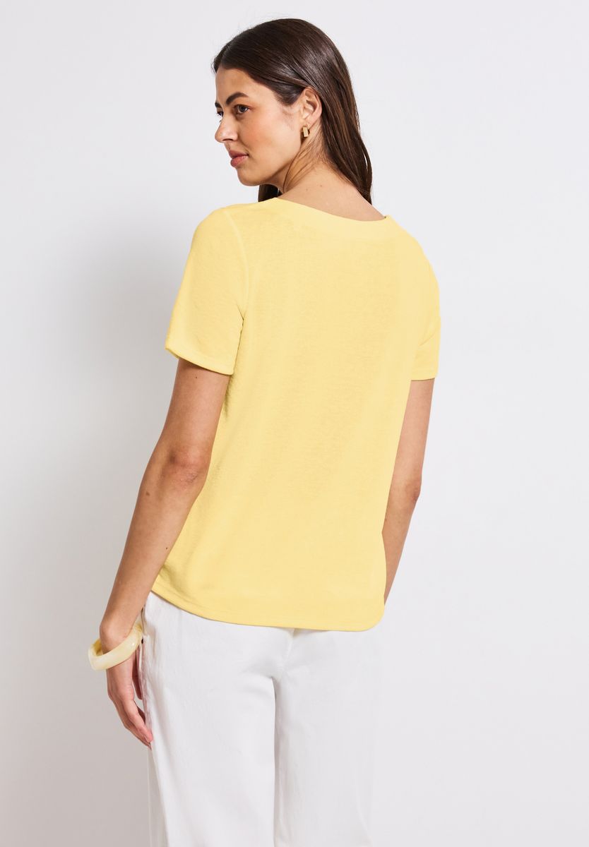 Leinen-Look T-Shirt