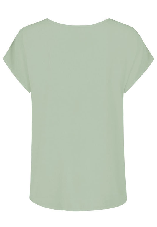 DOB Bluse, Rundhals mit Piping, übe