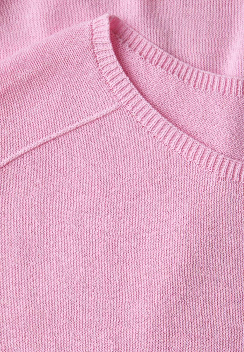 Leinen-Look Strickpullover