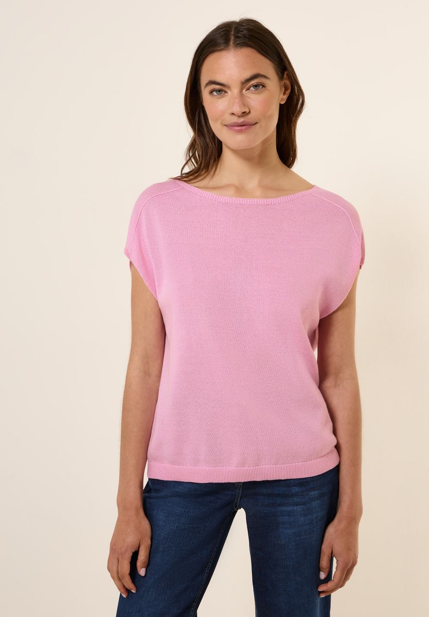 Leinen-Look Strickpullover