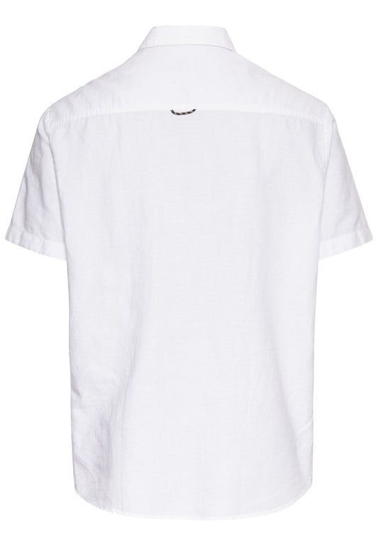 Kurzarmhemd aus einem Baumwoll-Leinenmix