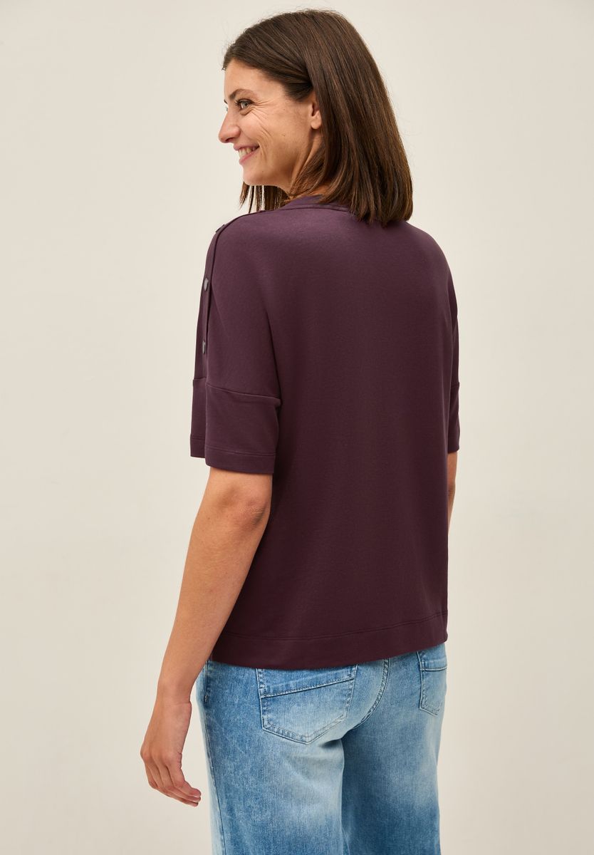 T-Shirt mit Knopfdetail